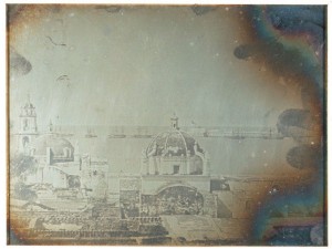 Daguerrotipo Puerto de Veracruz, por Jean Prelier Dudoille, 3 de diciembre de 1839