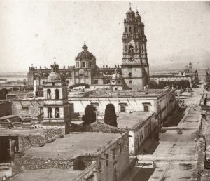 Catedral desde el Sagrario Metropolitano de Santa Catalina, hacia 1868