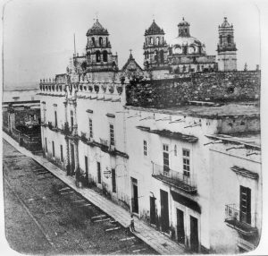Colegio de San Nicolás y conjunto de los Jesuitas, hacia 1880