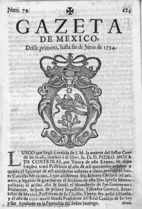 Gaceta de México, 1734