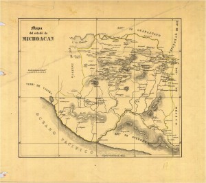 Mapa del Estado de Michoacán, 1828-1830